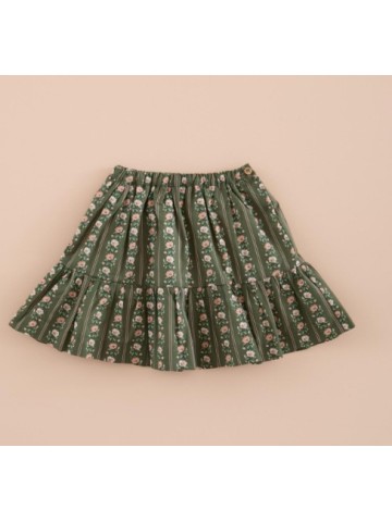 Minifalda Raya Flor Verde...