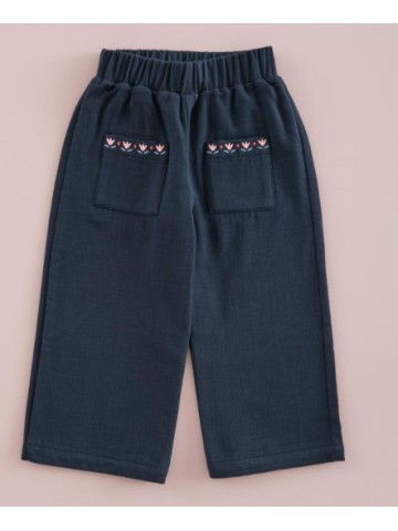 Pantalón Bordado Marino